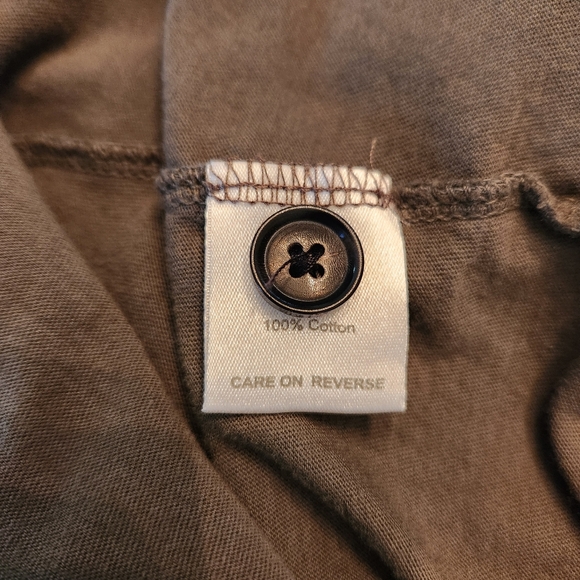 Billy Reid Olive Green Henley Shirt Cotton Size XXL - Picture 4 of 5